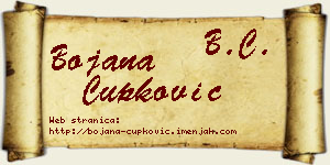 Bojana Čupković vizit kartica